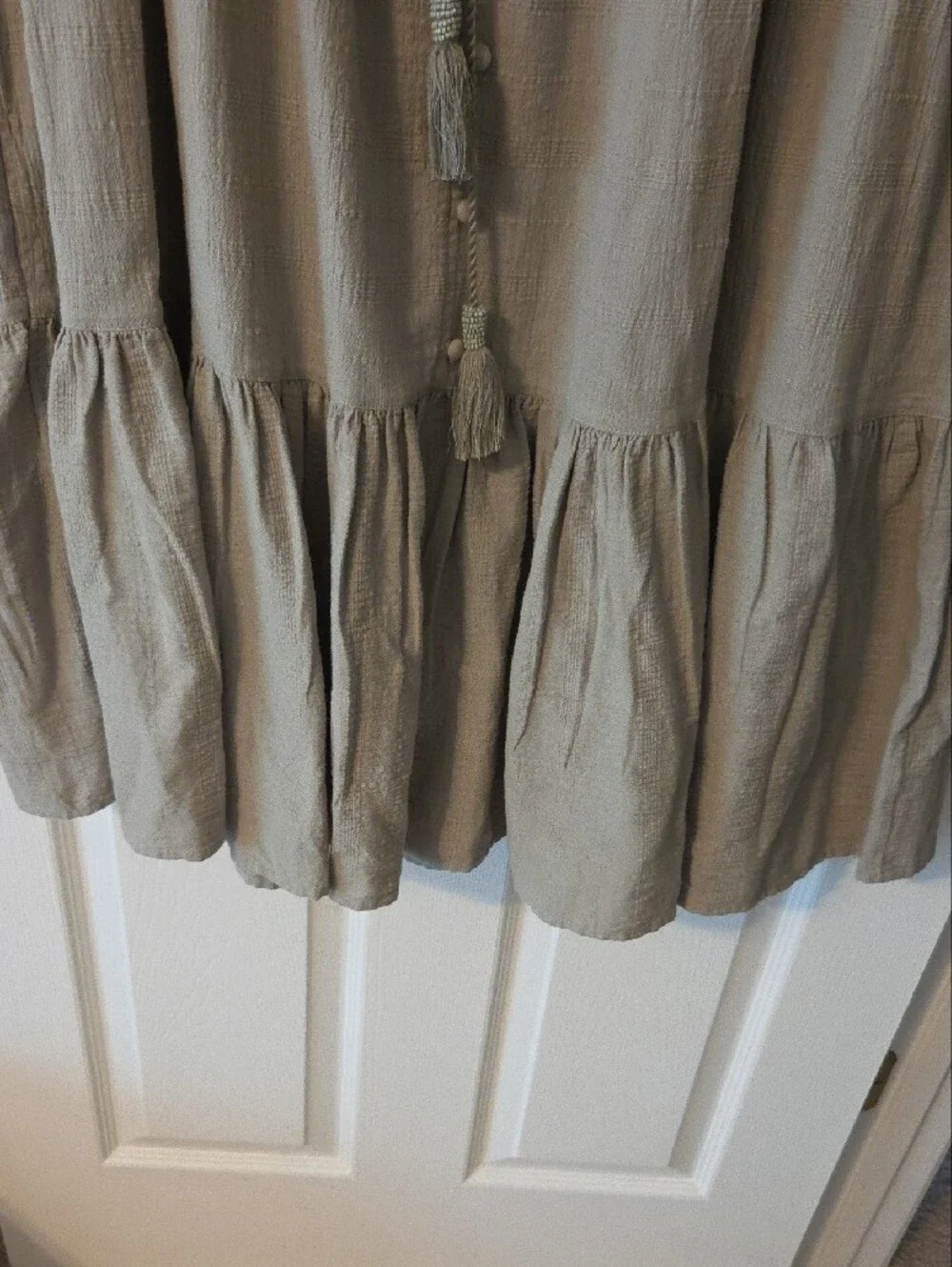 Lucky Brand Light Sage Midi Dress - Sleeveless Button Front